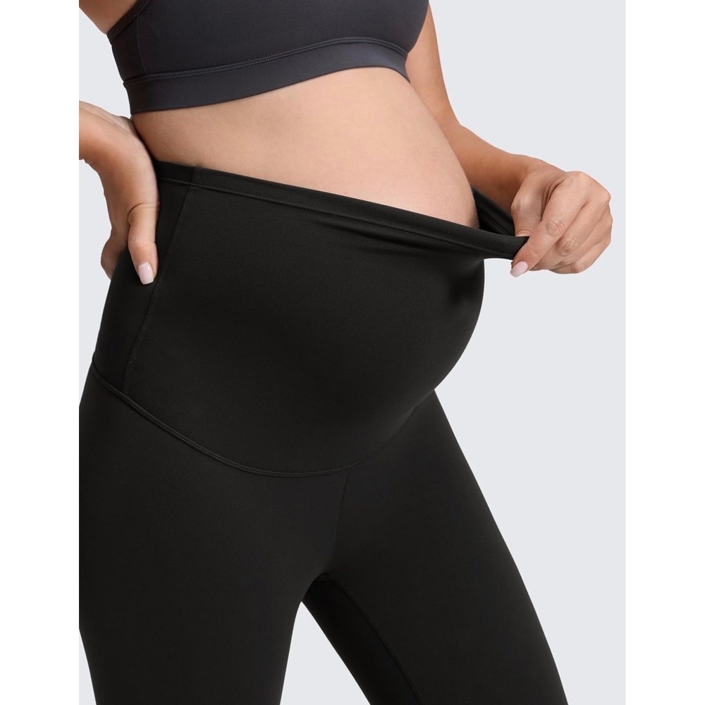 CRZ YOGA Maternity Leggings Black Over the Belly Butterlux soft Small